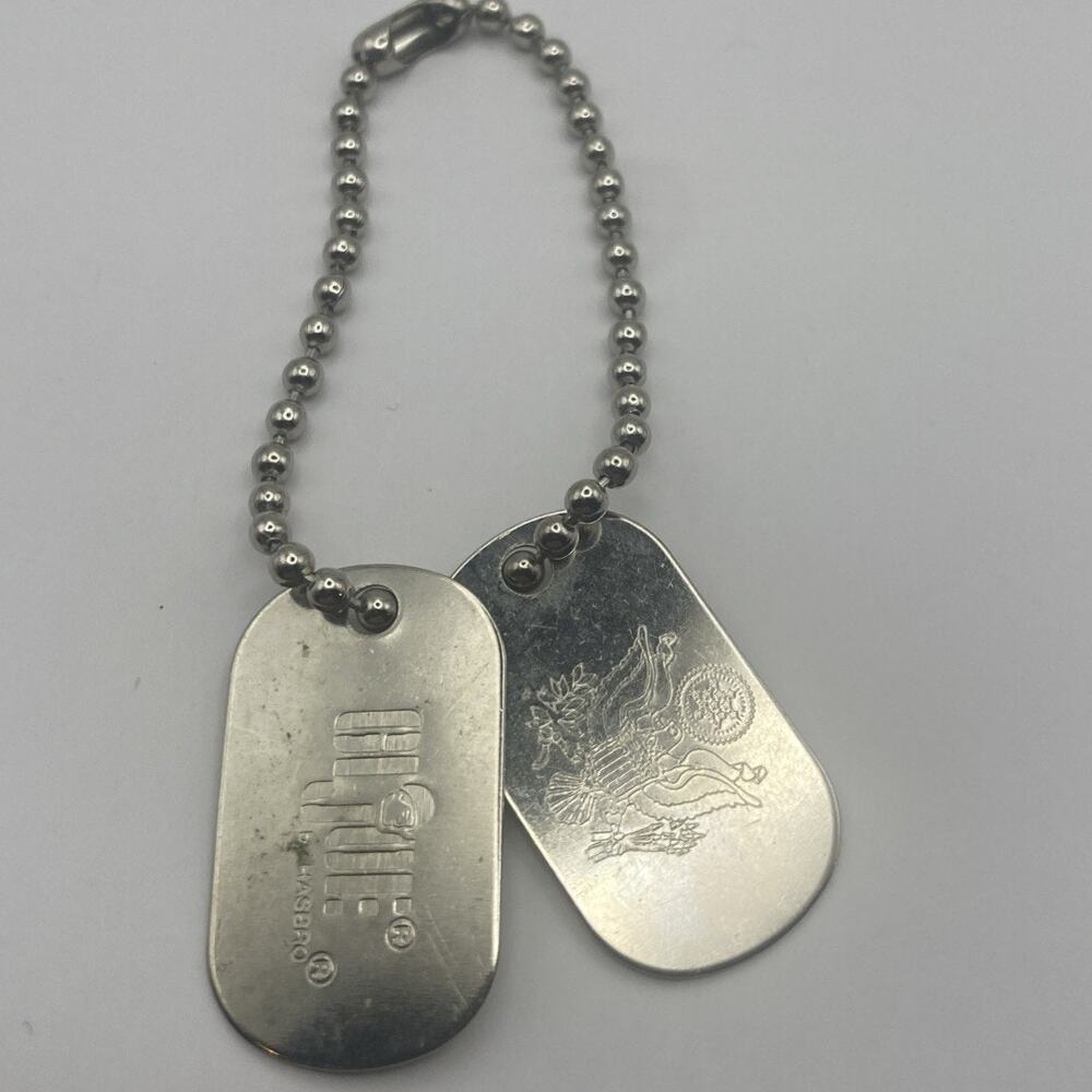 G.I. Joe Engraved Dog Tags For 12" Figure Vintage 1990S Preowned